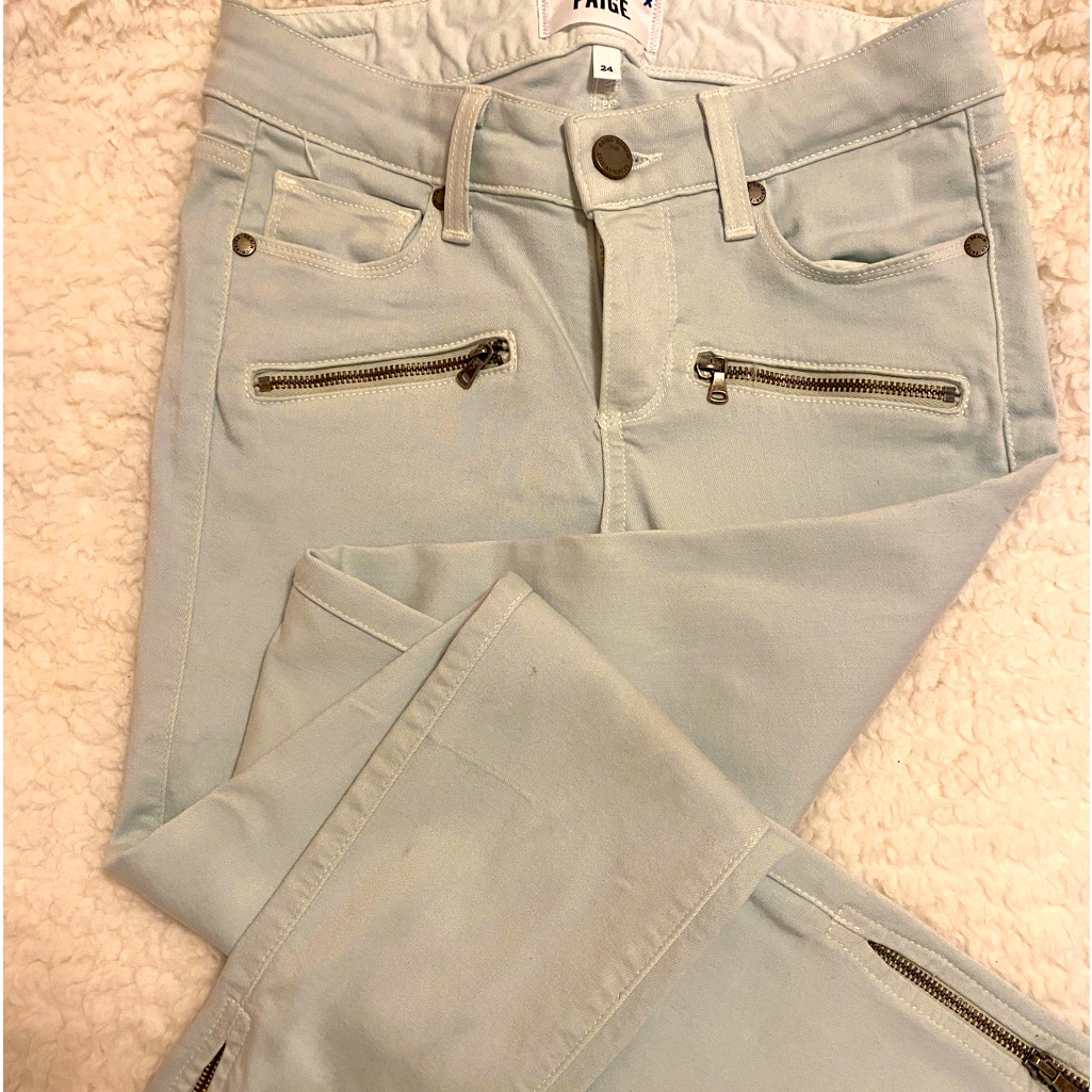 Paige Size 24 Like New Light Blue